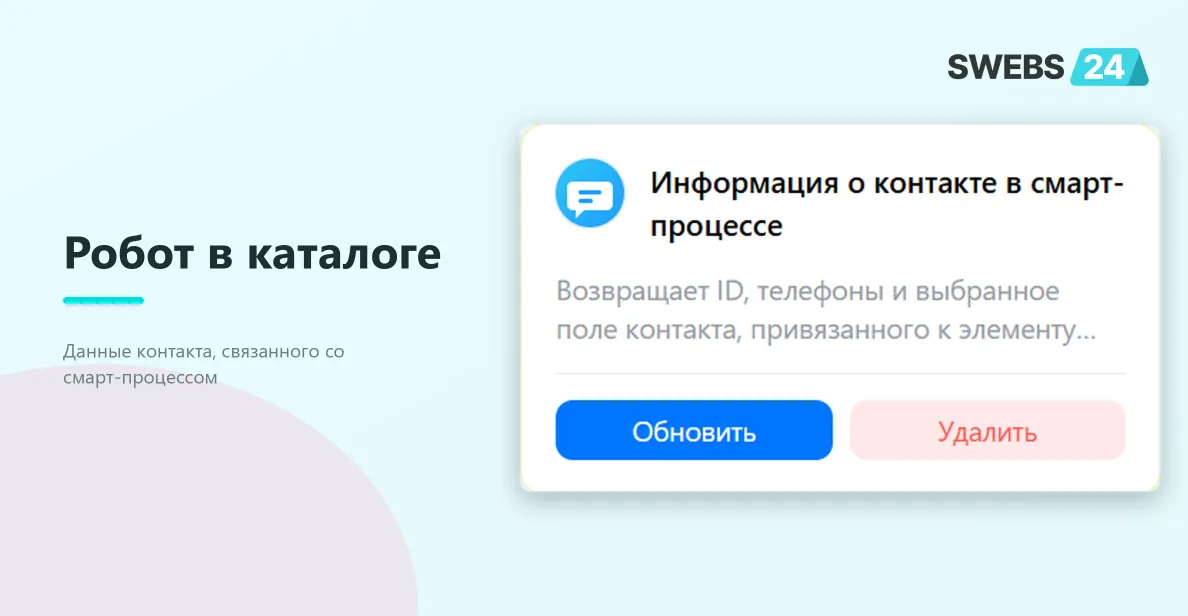 Робот «Информация о контакте в Смарт-Процессе» в каталоге