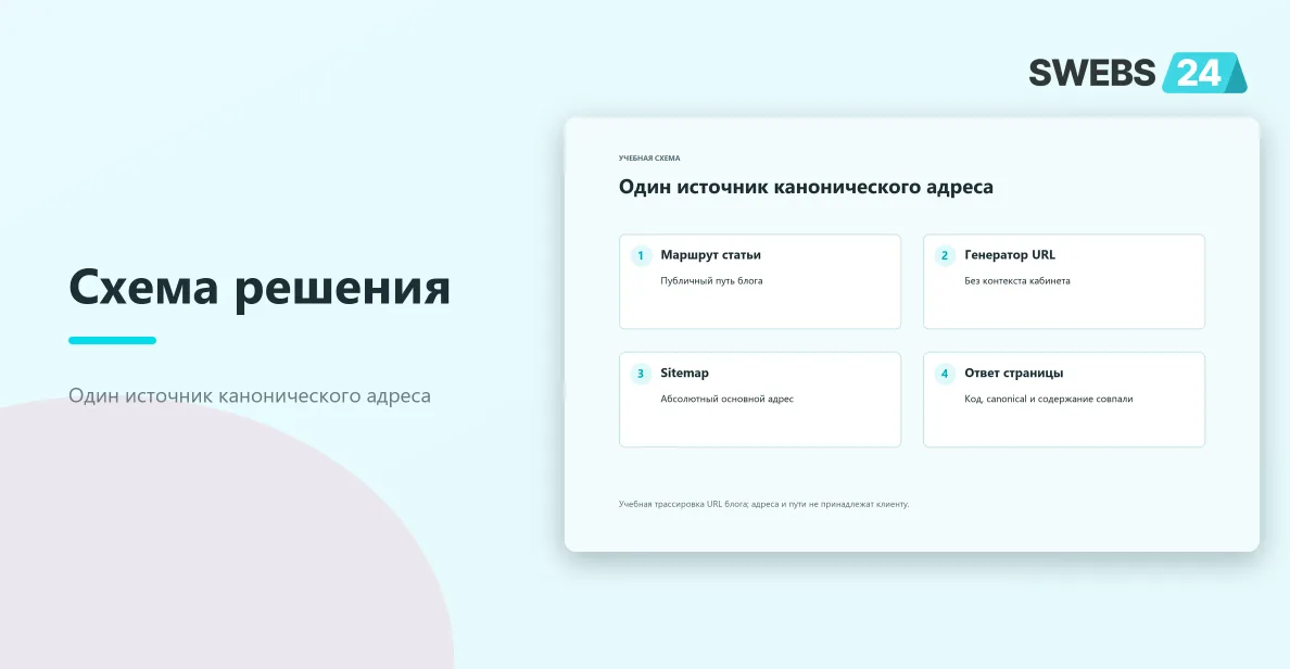 Один источник канонического адреса