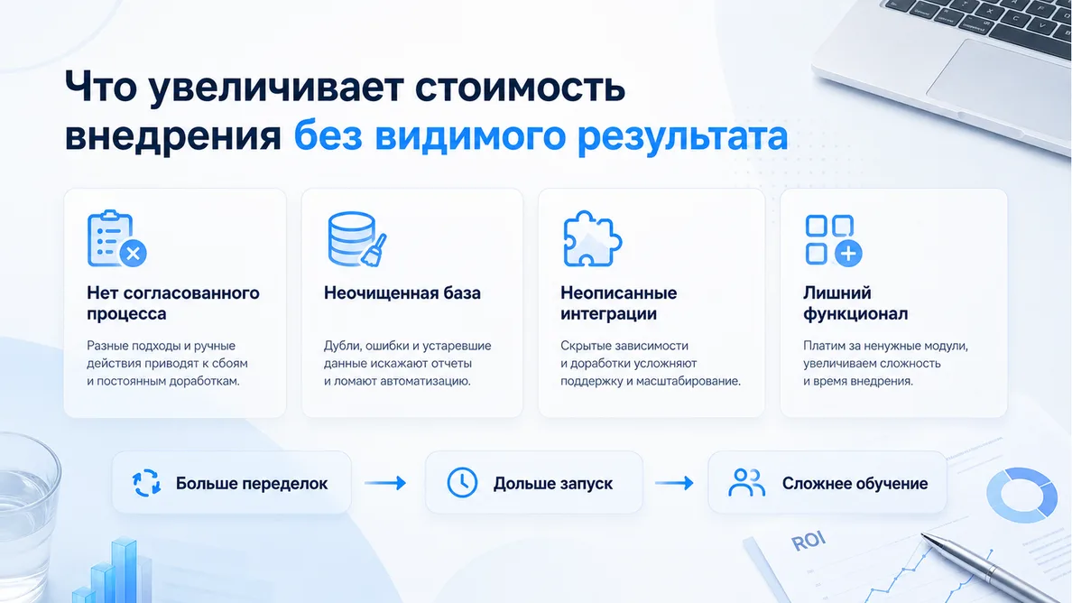 Что увеличивает стоимость внедрения Битрикс24 без видимого результата — баннер статьи