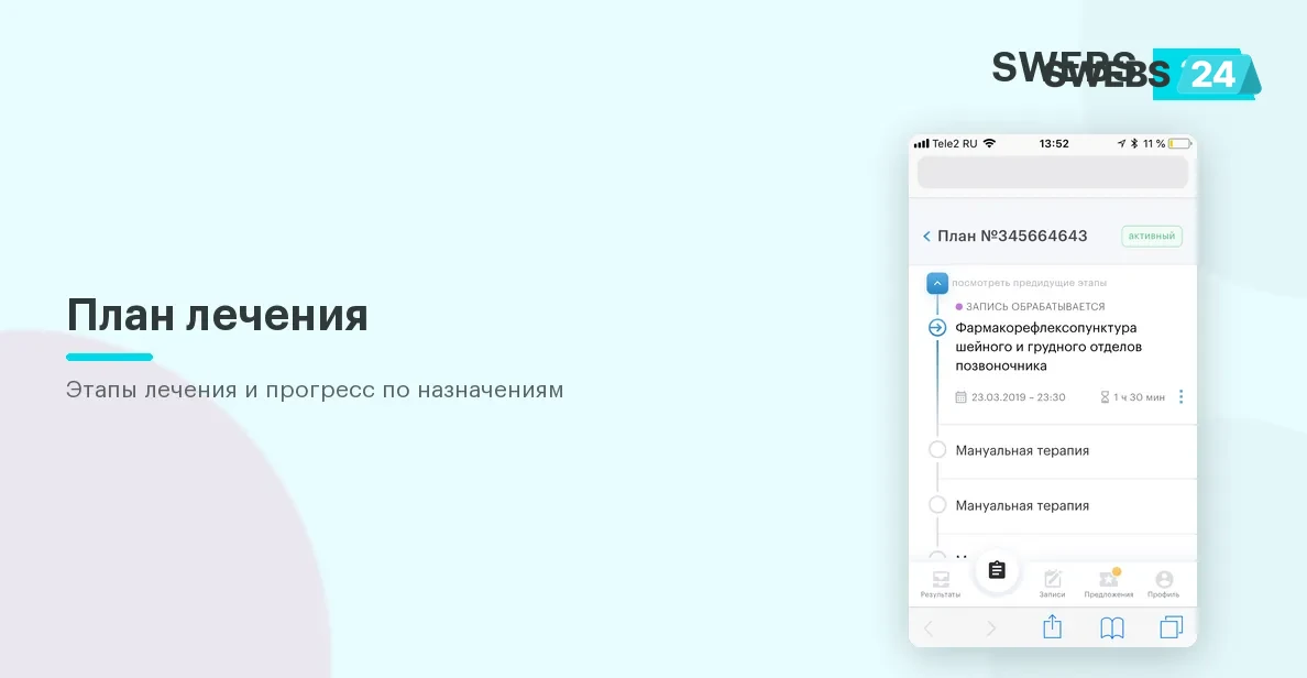 План лечения — этапы и прогресс по назначениям